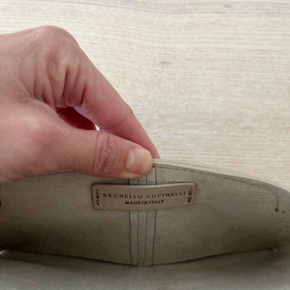 👜 Brunello Cucinelli Envelop Flap Bag Beige with Monili Chain BN - Picture 5 of 5